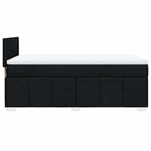 Box spring postel s matrací černá 80 x 200 cm textil - obrázek 9
