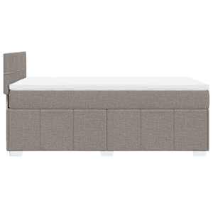 Box spring postel s matrací taupe 80x200 cm textil - obrázek 5
