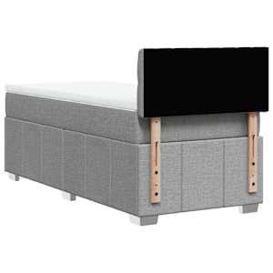 Box spring postel s matrací světle šedá 80 x 200 cm textil - obrázek 9