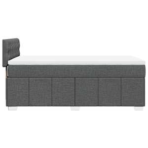 Box spring postel s matrací tmavě šedá 80 x 200 cm textil - obrázek 5