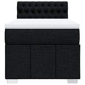 Box spring postel s matrací černá 80 x 200 cm textil - obrázek 4