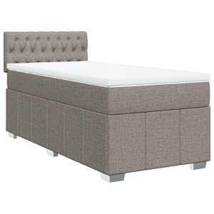 Box spring postel s matrací taupe 80x200 cm textil - obrázek 2