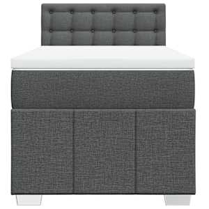 Box spring postel s matrací tmavě šedá 80 x 200 cm textil - obrázek 4