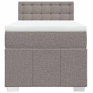 Box spring postel s matrací taupe 80x200 cm textil - obrázek 4