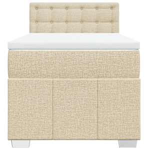 Box spring postel s matrací krémová 80 x 200 cm textil - obrázek 4