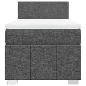 Box spring postel s matrací tmavě šedá 90x190 cm textil - obrázek 4
