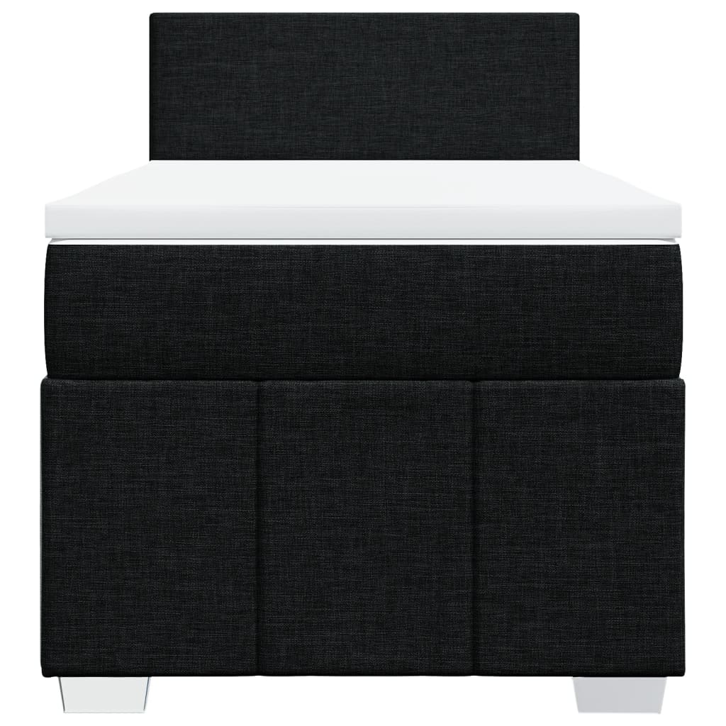 vidaXL Boxspring met matras stof zwart 90x190 cm, foto 4