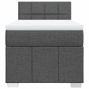 Box spring postel s matrací tmavě šedá 90x190 cm textil - obrázek 4