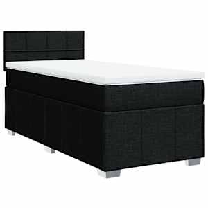 Box spring postel s matrací černá 90x190 cm textil - obrázek 2