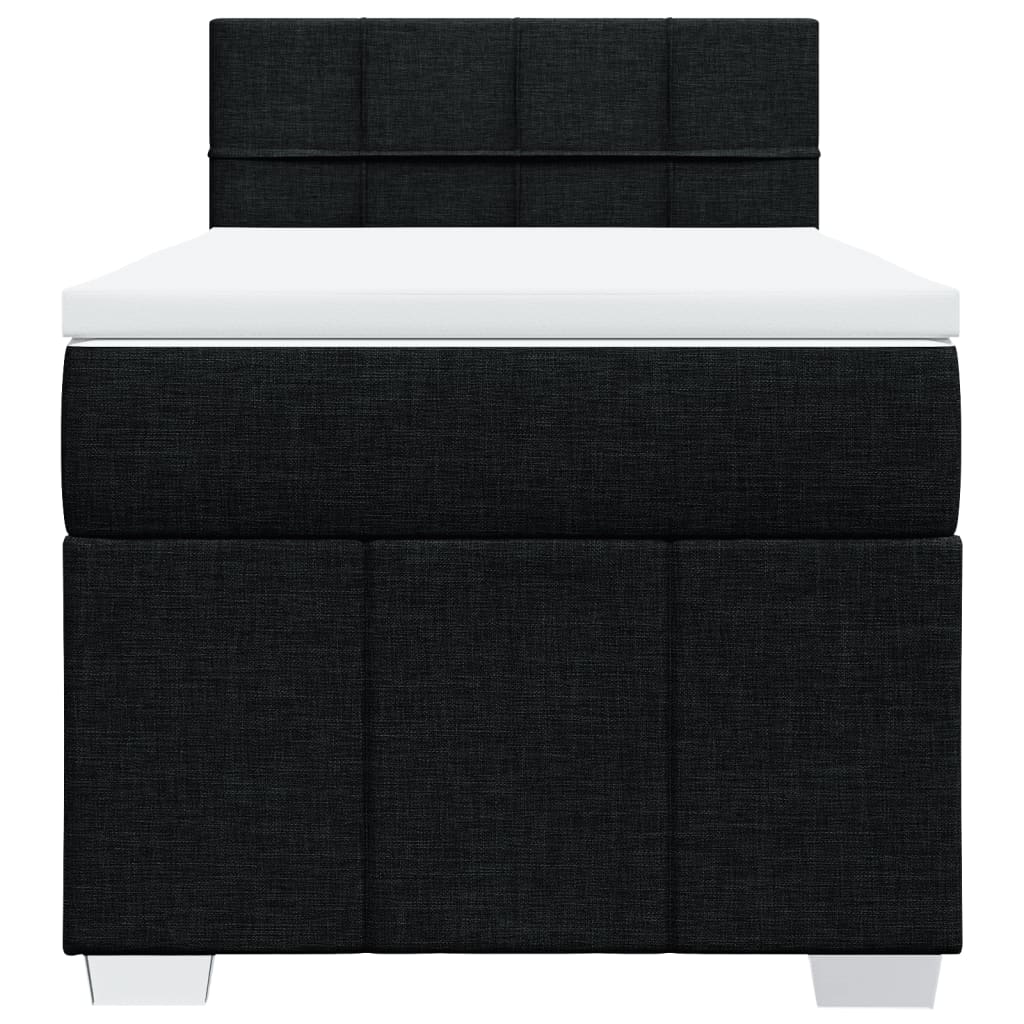 vidaXL Boxspring met matras stof zwart 90x190 cm, foto 4