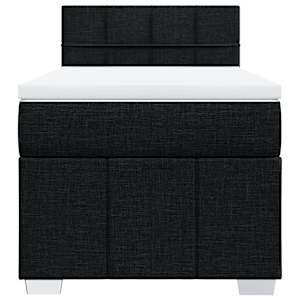 Box spring postel s matrací černá 90x190 cm textil - obrázek 4