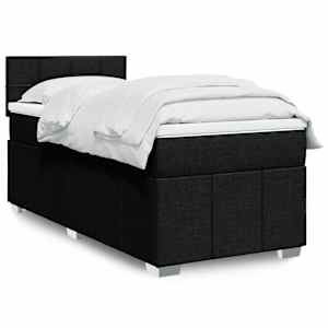 Box spring postel s matrací černá 90x190 cm textil - obrázek 1