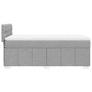 Box spring postel s matrací světle šedá 90x190 cm textil - obrázek 5