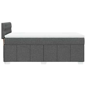 Box spring postel s matrací tmavě šedá 90x190 cm textil - obrázek 5
