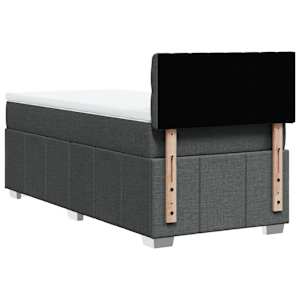 Box spring postel s matrací tmavě šedá 90x190 cm textil - obrázek 6