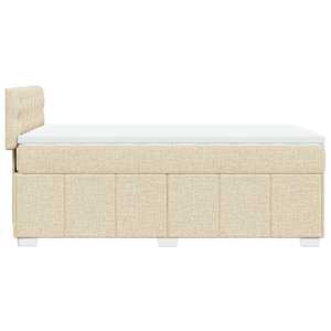 Box spring postel s matrací krémová 90x190 cm textil - obrázek 5