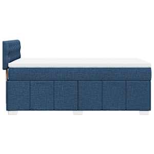 Box spring postel s matrací modrá 90x190 cm textil - obrázek 5
