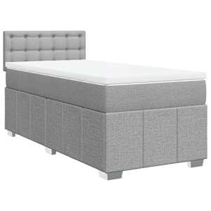 Box spring postel s matrací světle šedá 90x190 cm textil - obrázek 2