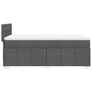 Box spring postel s matrací tmavě šedá 90x190 cm textil - obrázek 5