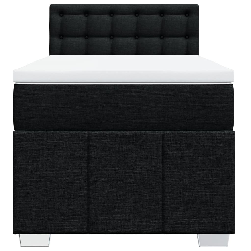 vidaXL Boxspring met matras stof zwart 90x190 cm, foto 4