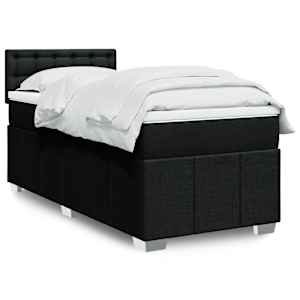 Box spring postel s matrací černá 90x190 cm textil - obrázek 1
