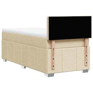 Box spring postel s matrací krémová 90x190 cm textil - obrázek 6