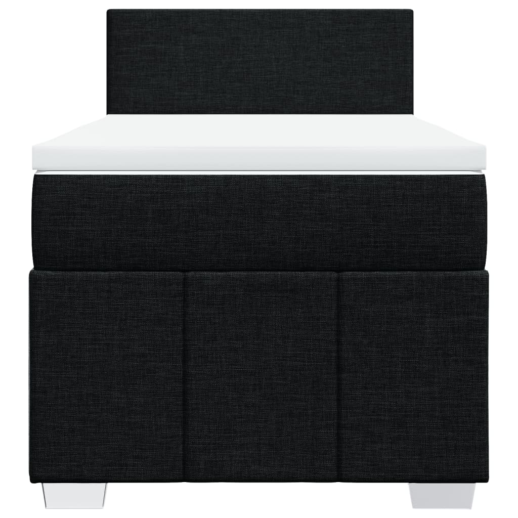 vidaXL Boxspring met matras stof zwart 90x200 cm, foto 4
