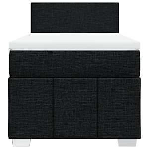 Box spring postel s matrací černá 90x200 cm textil - obrázek 4