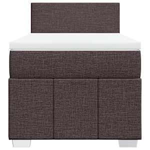 Box spring postel s matrací tmavě hnědá 90x200 cm textil - obrázek 4