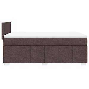 Box spring postel s matrací tmavě hnědá 90x200 cm textil - obrázek 5