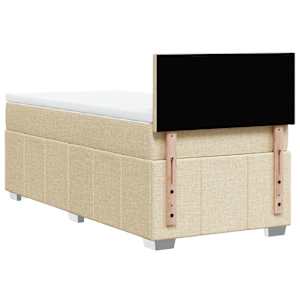 Box spring postel s matrací krémová 90x200 cm textil - obrázek 6