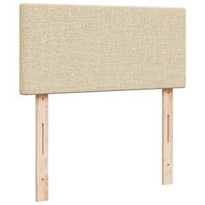 Box spring postel s matrací krémová 90x200 cm textil - obrázek 7