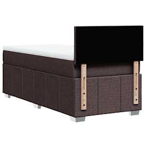 Box spring postel s matrací tmavě hnědá 90x200 cm textil - obrázek 6