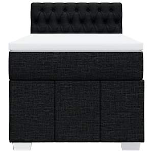 Box spring postel s matrací černá 90x200 cm textil - obrázek 4