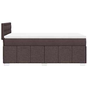 Box spring postel s matrací tmavě hnědá 90x200 cm textil - obrázek 5