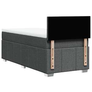 Box spring postel s matrací tmavě šedá 100 x 200 cm textil - obrázek 6
