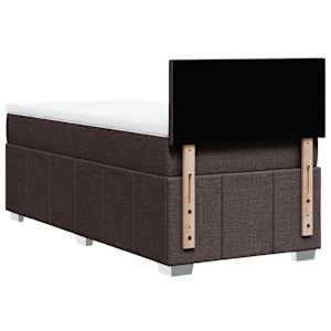 Box spring postel s matrací tmavě hnědá 100 x 200 cm textil - obrázek 6
