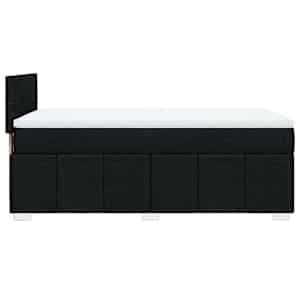 Box spring postel s matrací černá 100 x 200 cm textil - obrázek 5