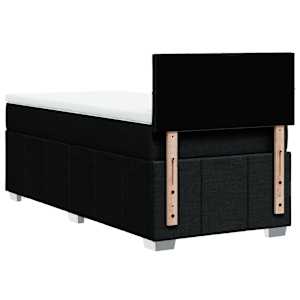 Box spring postel s matrací černá 100 x 200 cm textil - obrázek 6