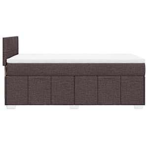 Box spring postel s matrací tmavě hnědá 100 x 200 cm textil - obrázek 5