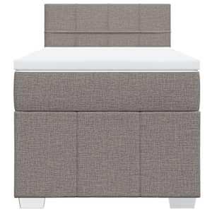 Box spring postel s matrací taupe 100 x 200 cm textil - obrázek 4