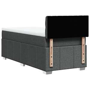 Box spring postel s matrací tmavě šedá 100 x 200 cm textil - obrázek 6
