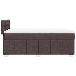 Box spring postel s matrací tmavě hnědá 100 x 200 cm textil - obrázek 5