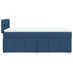 Box spring postel s matrací modrá 100 x 200 cm textil - obrázek 5