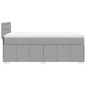 Box spring postel s matrací světle šedý 100 x 200 cm textil - obrázek 5