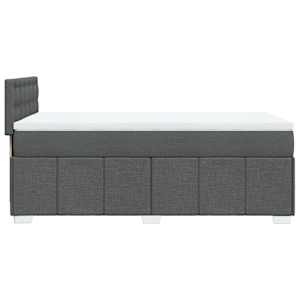 Box spring postel s matrací tmavě šedá 100 x 200 cm textil - obrázek 5
