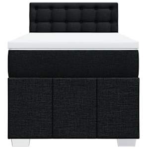 Box spring postel s matrací černá 100 x 200 cm textil - obrázek 4