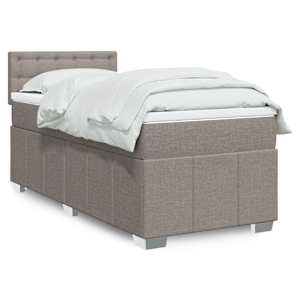 Box spring postel s matrací taupe 100 x 200 cm textil - obrázek 1
