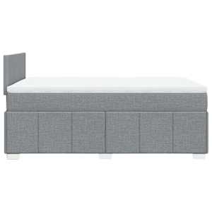 Box spring postel s matrací světle šedá 120x190 cm textil - obrázek 5