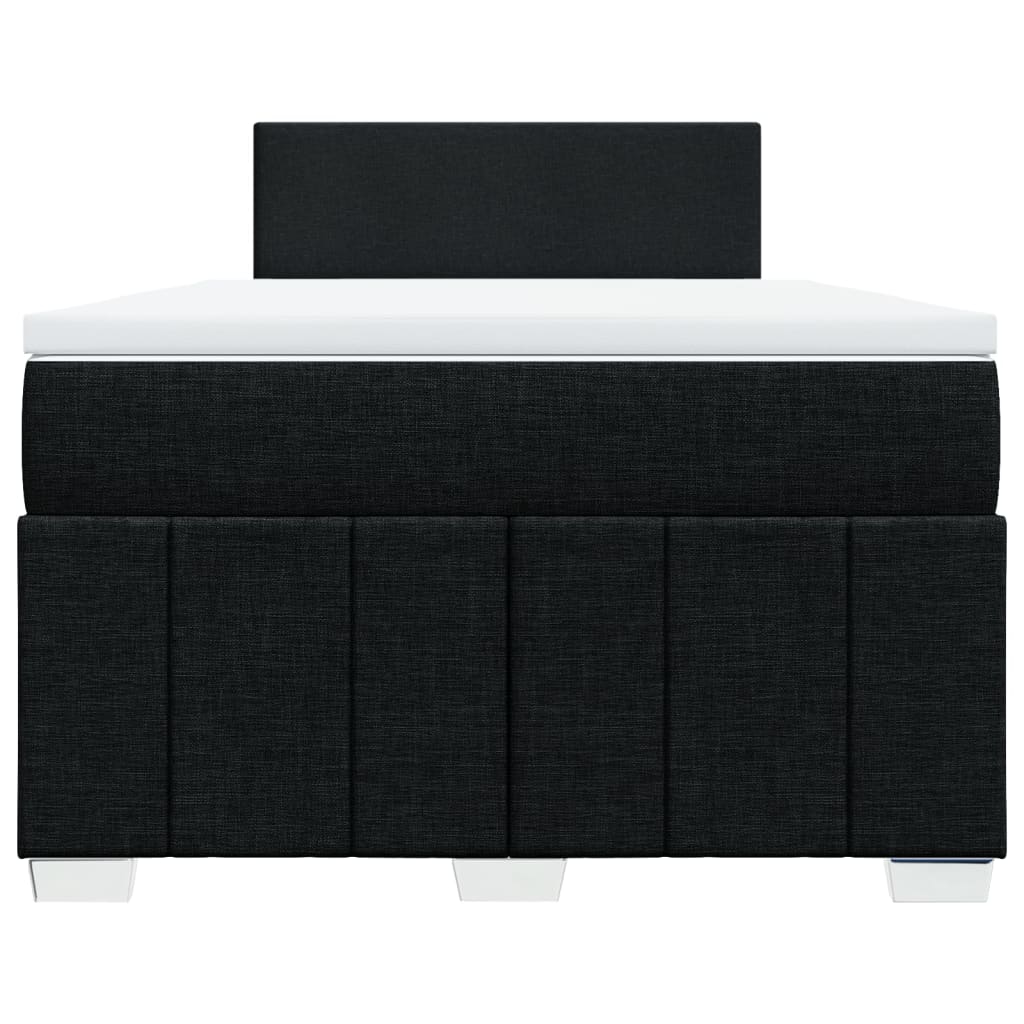 vidaXL Boxspring met matras stof zwart 120x190 cm, foto 4